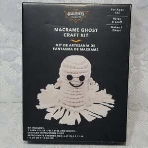 Halloween Macrame Ghost Craft Kit – DIY Craft Spooky Decor, Makes 1 Ghost 14+